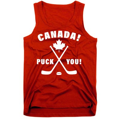 Canada Puck You Hockey Tank Top