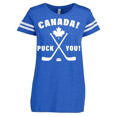 Canada Puck You Hockey Enza Ladies Jersey Football T-Shirt