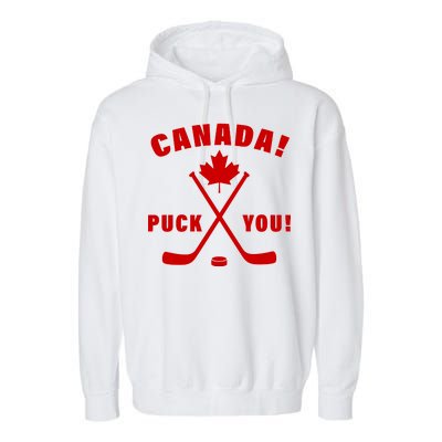 Canada Puck You Hockey Garment-Dyed Fleece Hoodie