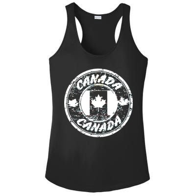 Canada Retro Circle Ladies PosiCharge Competitor Racerback Tank