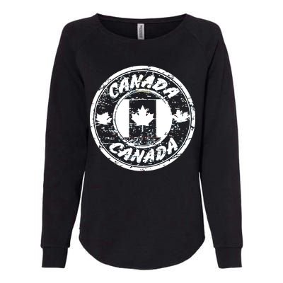 Canada Retro Circle Womens California Wash Sweatshirt