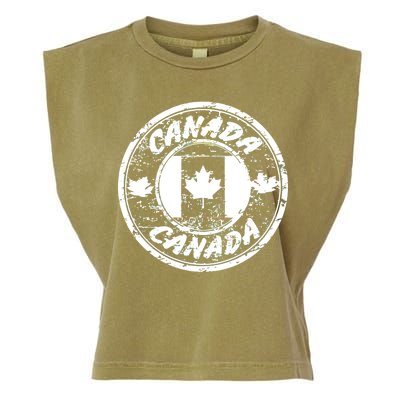 Canada Retro Circle Garment-Dyed Women's Muscle Tee