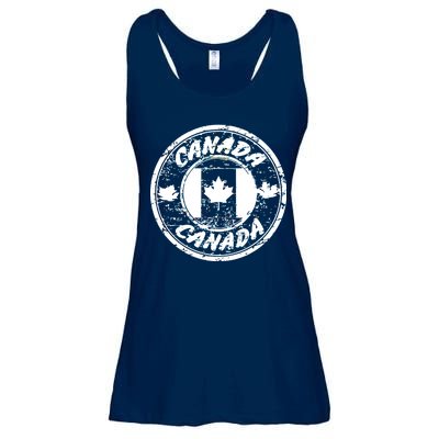 Canada Retro Circle Ladies Essential Flowy Tank