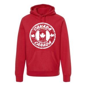 Canada Retro Circle Premium Hoodie