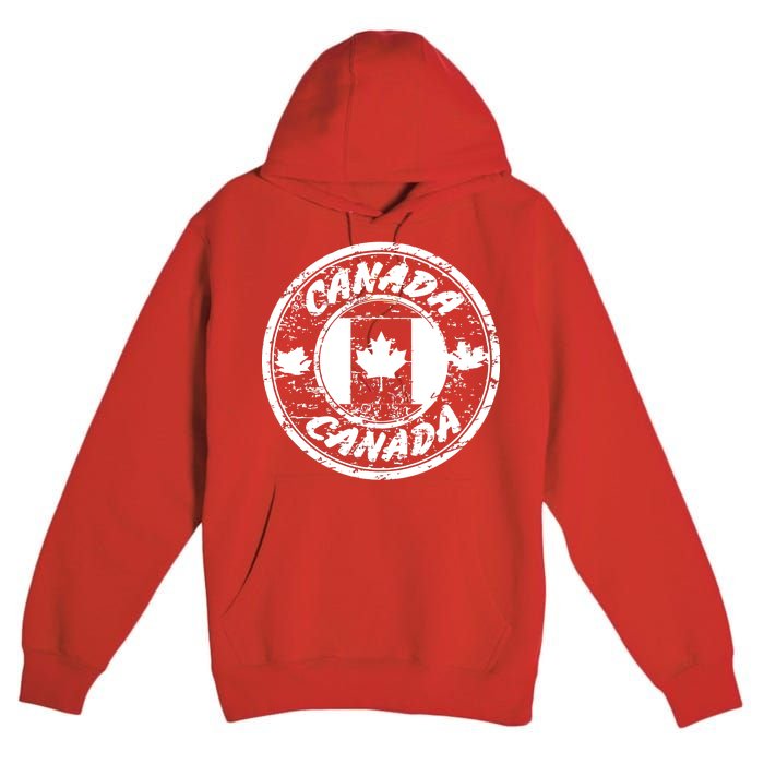 Canada Retro Circle Premium Pullover Hoodie