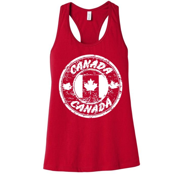 Canada Retro Circle Women's Racerback Tank