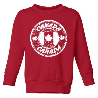 Canada Retro Circle Toddler Sweatshirt