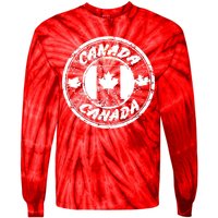 Canada Retro Circle Tie-Dye Long Sleeve Shirt