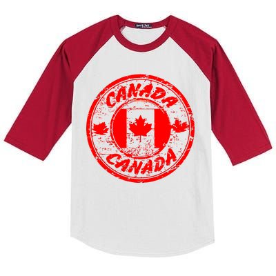 Canada Retro Circle Kids Colorblock Raglan Jersey