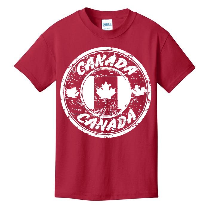 Canada Retro Circle Kids T-Shirt