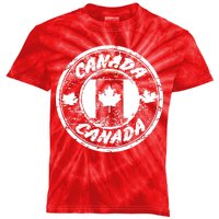 Canada Retro Circle Kids Tie-Dye T-Shirt