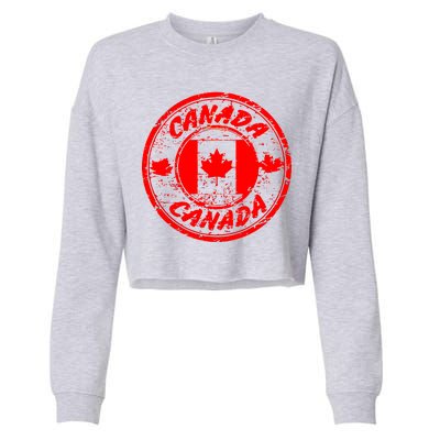 Canada Retro Circle Cropped Pullover Crew