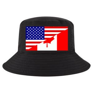 Canadian American USA Flag Cool Comfort Performance Bucket Hat