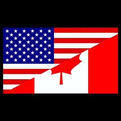 Canadian American USA Flag T-Shirt
