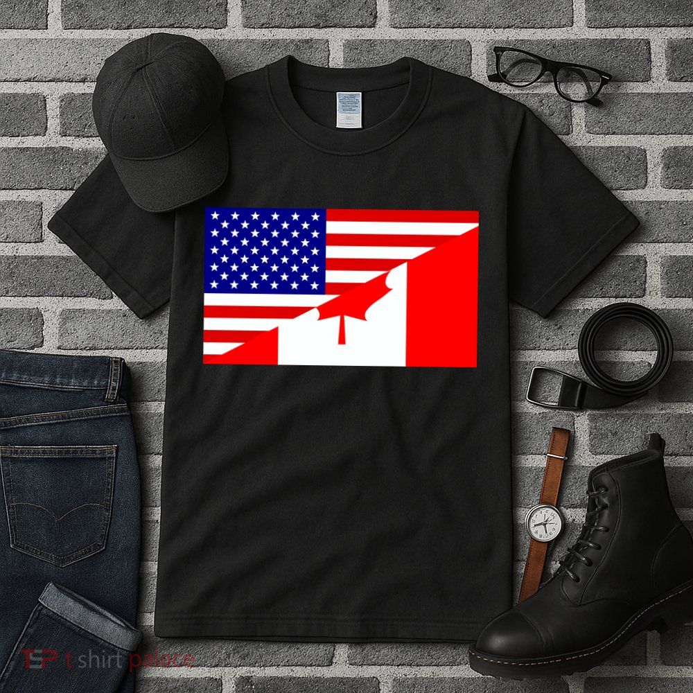 Canadian American USA Flag Tall T-Shirt