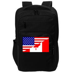 Canadian American USA Flag Impact Tech Backpack