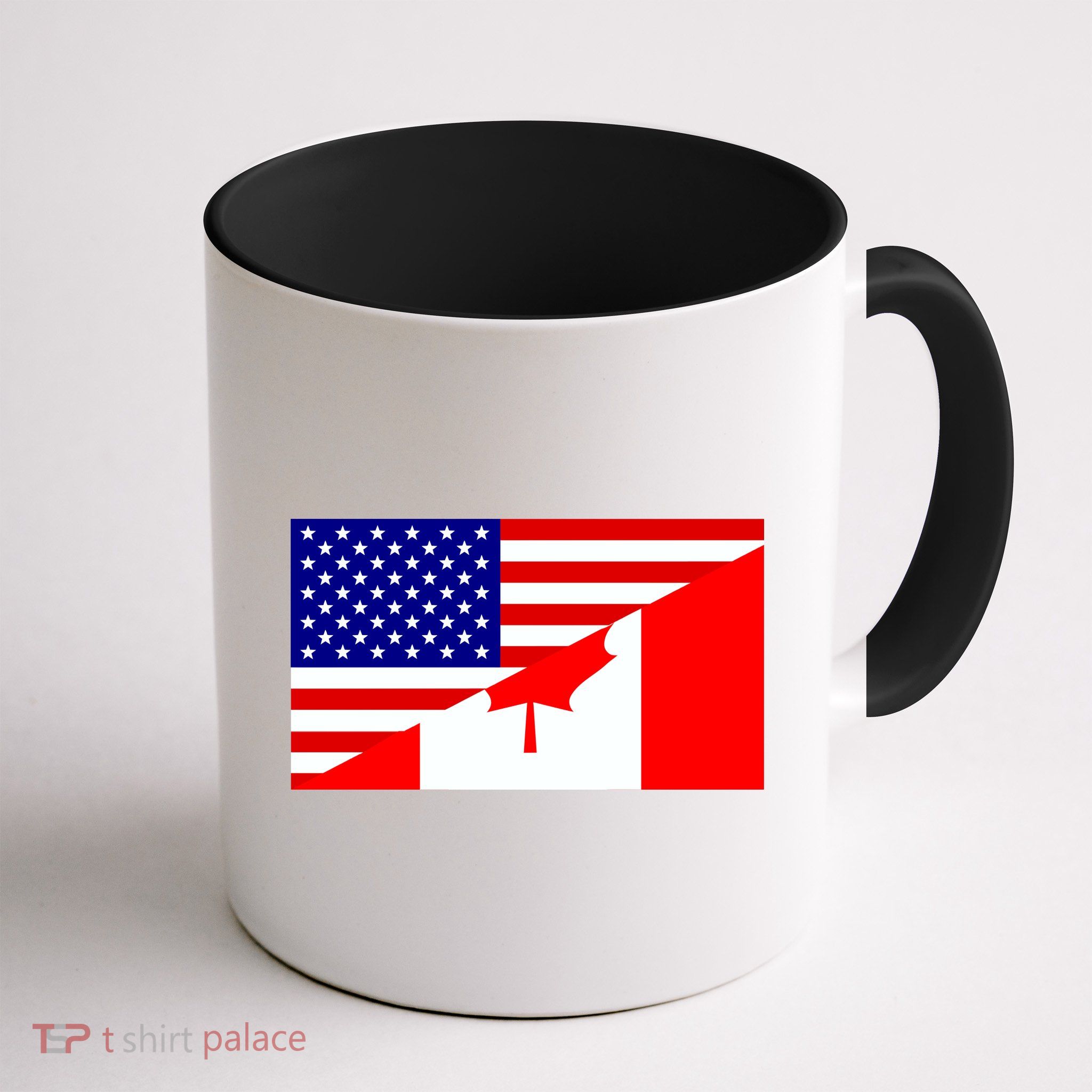 Canadian American USA Flag Mug