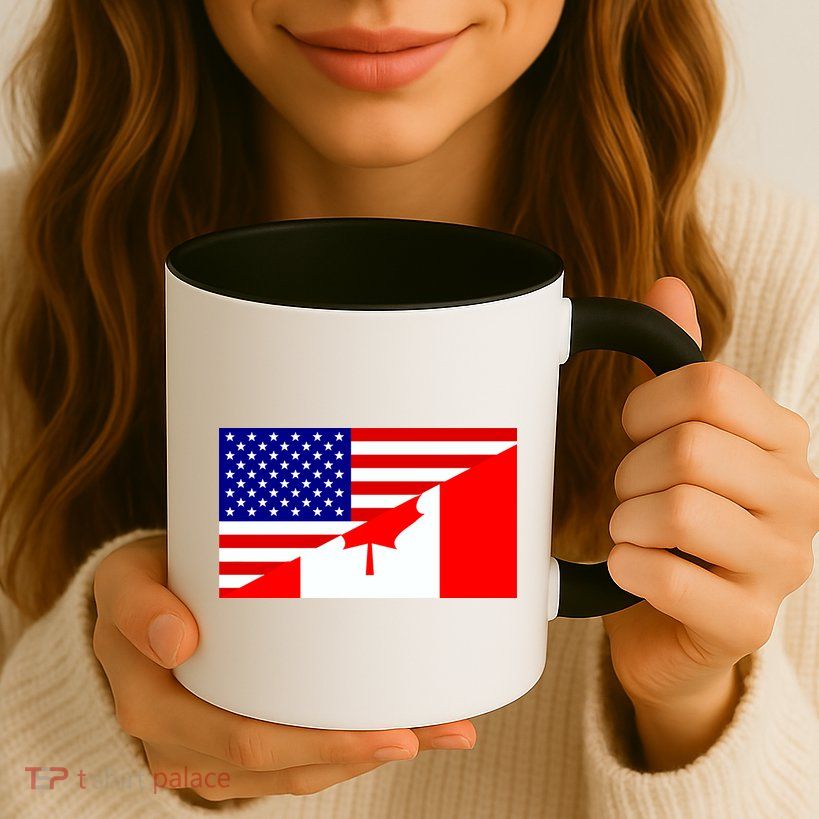 Canadian American USA Flag Mug