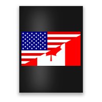 Canadian American USA Flag Poster