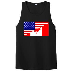 Canadian American USA Flag PosiCharge Competitor Tank