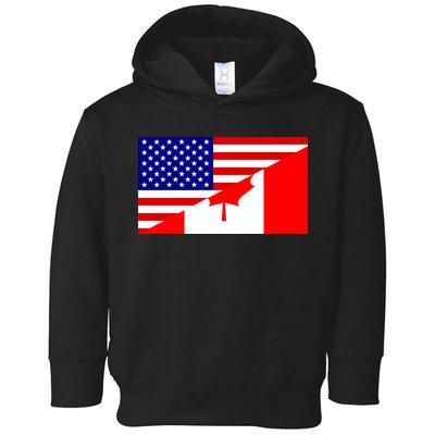 Canadian American USA Flag Toddler Hoodie
