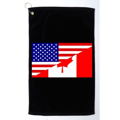 Canadian American USA Flag Platinum Collection Golf Towel