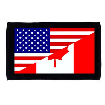 Canadian American USA Flag Microfiber Hand Towel