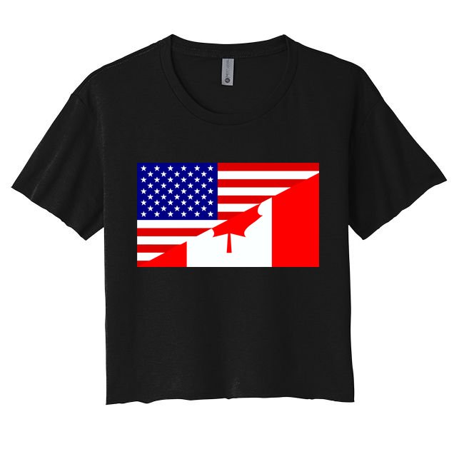 Canadian American USA Flag Crop Top