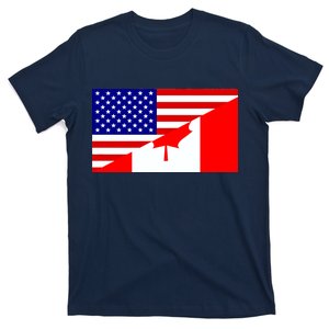 Canadian American USA Flag T-Shirt