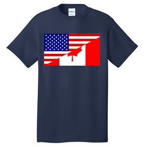 Canadian American USA Flag Tall T-Shirt