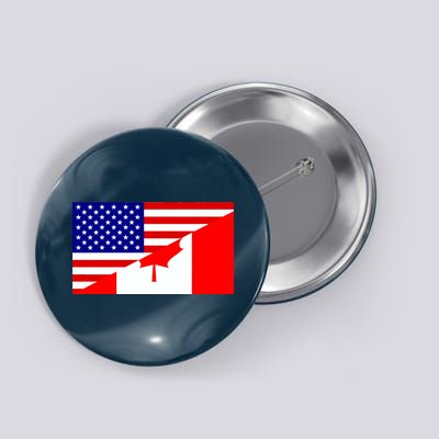 Canadian American USA Flag Button