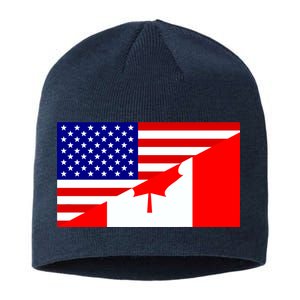 Canadian American USA Flag Sustainable Beanie