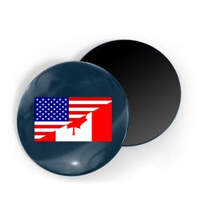 Canadian American USA Flag Magnet