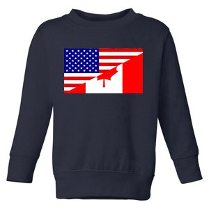 Canadian American USA Flag Toddler Sweatshirt