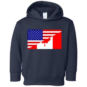 Canadian American USA Flag Toddler Hoodie