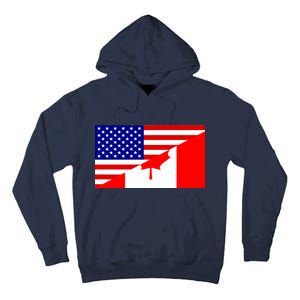 Canadian American USA Flag Tall Hoodie