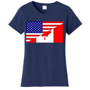 Canadian American USA Flag Women's T-Shirt