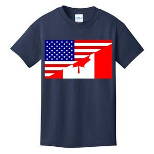 Canadian American USA Flag Kids T-Shirt