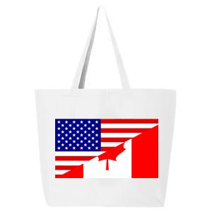 Canadian American USA Flag 25L Jumbo Tote