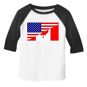 Canadian American USA Flag Toddler Fine Jersey T-Shirt