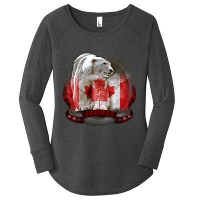 Canadian Polar Bear Wildlife Women's Perfect Tri Tunic Long Sleeve Shirt