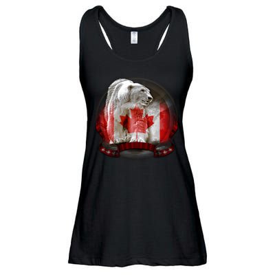 Canadian Polar Bear Wildlife Ladies Essential Flowy Tank