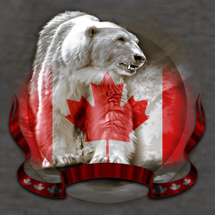 Canadian Polar Bear Wildlife Vector Backpack