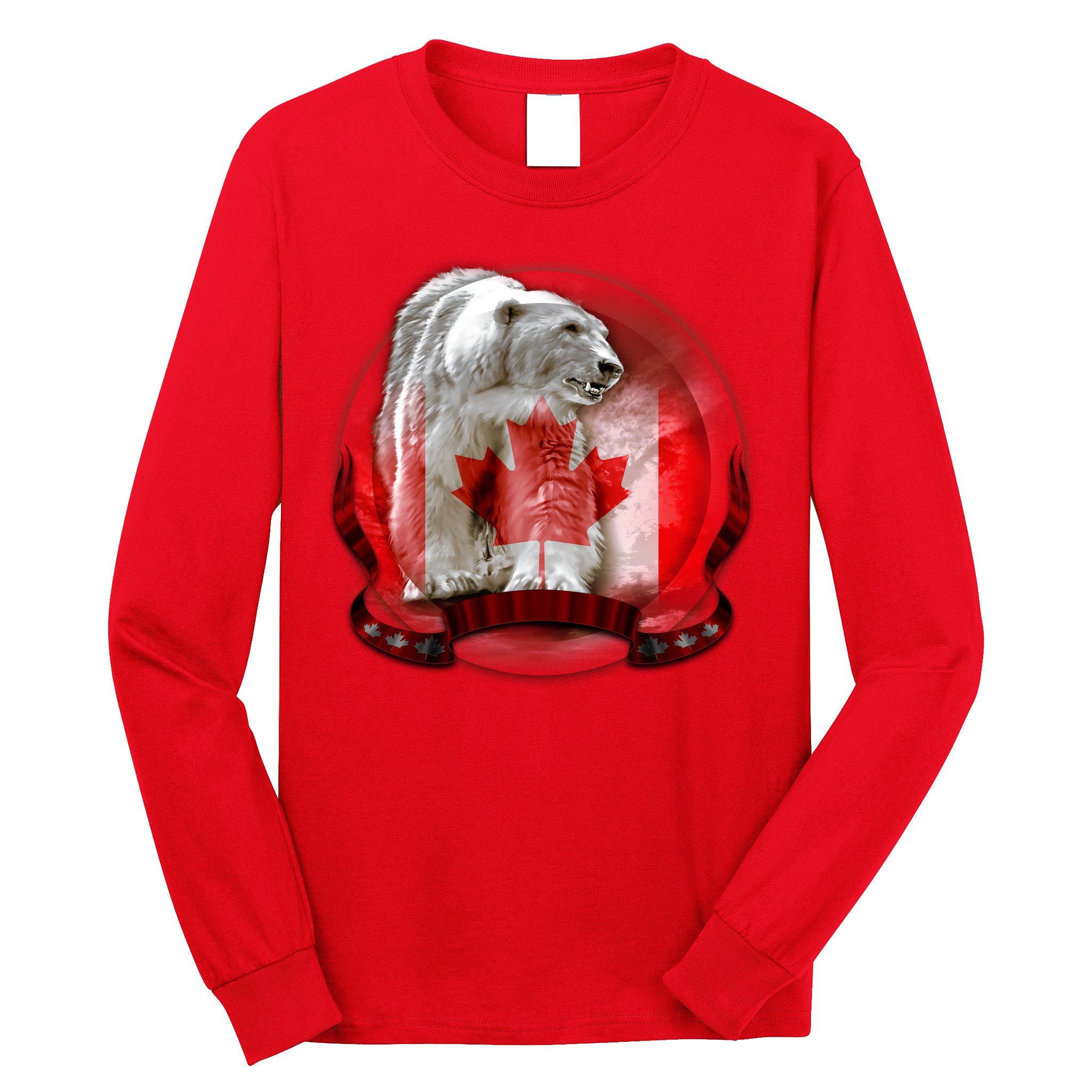 Canadian Polar Bear Wildlife Long Sleeve Shirt