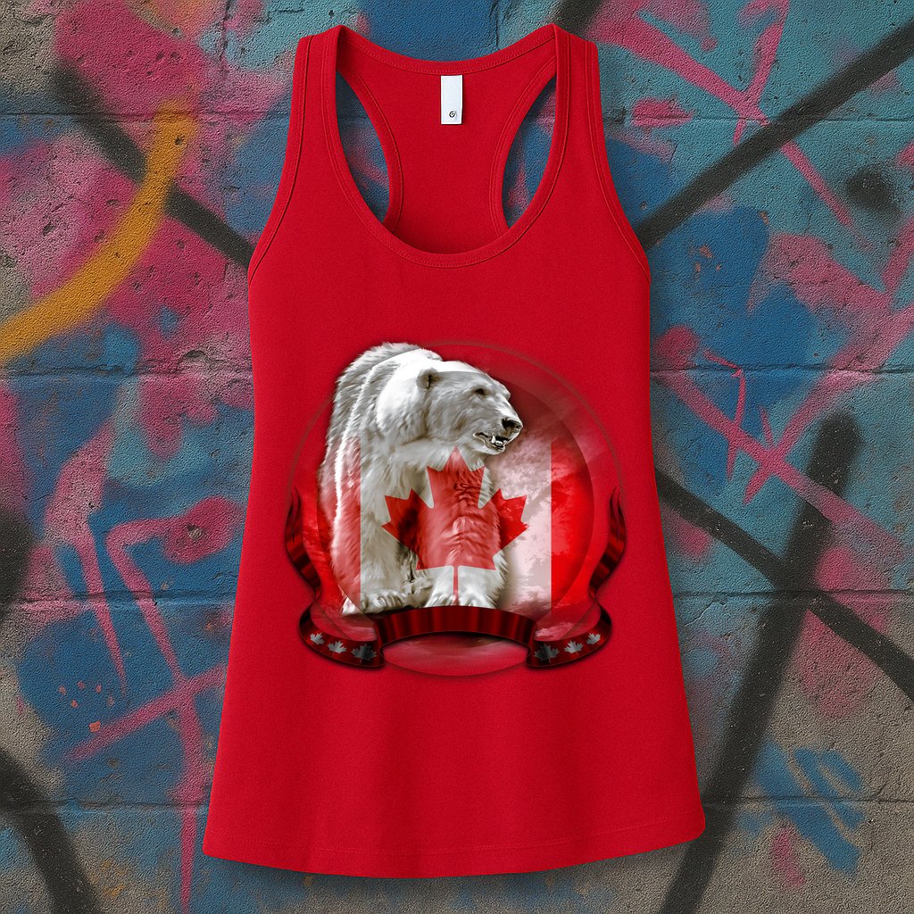 Canadian Polar Bear Wildlife Womens Tank Top
