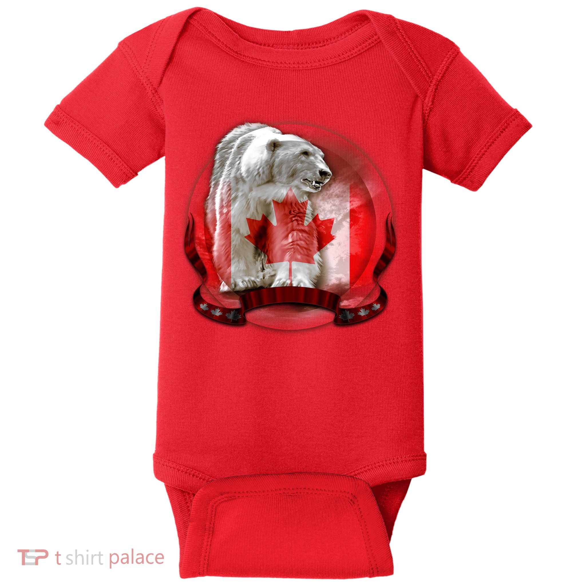 Canadian Polar Bear Wildlife Baby Bodysuit