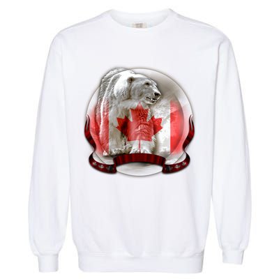Canadian Polar Bear Wildlife Garment-Dyed Sweatshirt