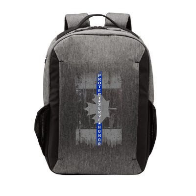 Canadian Vintage Flag Police Blue Stripe Line Vector Backpack