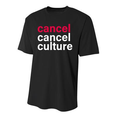 Cancel Cancel Culture Youth Performance Sprint T-Shirt