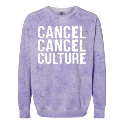 Cancel Cancel Culture Distressed Colorblast Crewneck Sweatshirt